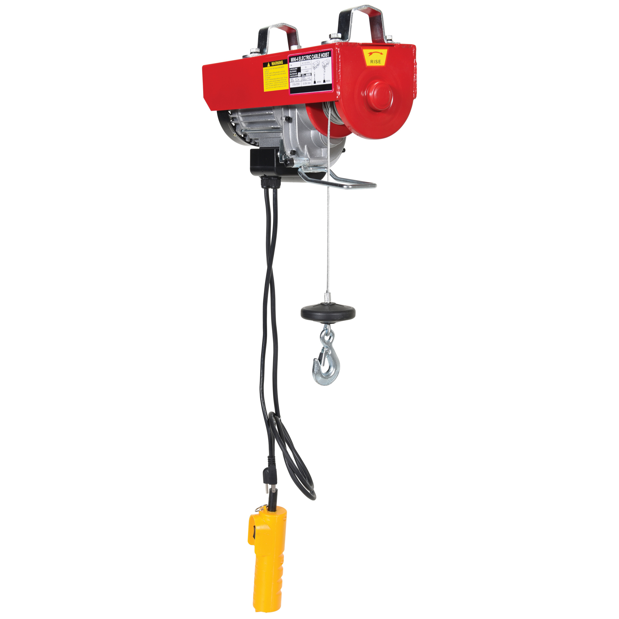 Vestil, Steel Mini Cable Hoist Option 15-1/8 In. x 5-3/4 In. x 8-7/8 In. 400 Lb. Capacity Red, Model# MINI-4